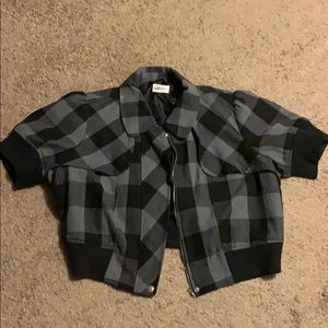 Black and Grey Checkered Jacket